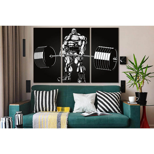 Art Black And White Bodybuilder Picture №SL924 Ready to Hang Canvas PrintCanvas art arrives ready to hang, with hanging accessories included and no additional framing required. Every canvas print is hand-crafted, made on-demand at our workshop and expertl