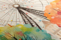 A Day in Paris Under the Ferris Wheel - Canvas Print
