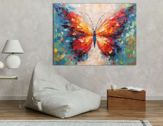 Abstract Colorful Butterfly - Canvas Print - Artoholica Ready to Hang Canvas Print