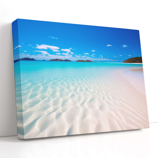 Australian White Sandy Beach - Canvas Print - Artoholica Ready to Hang Canvas Print